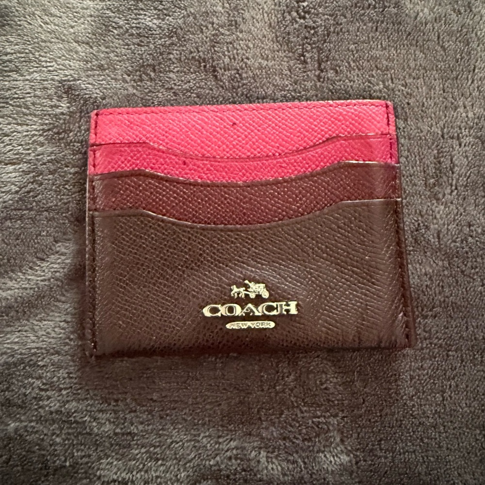 Coach Brown Leather Card Holder
